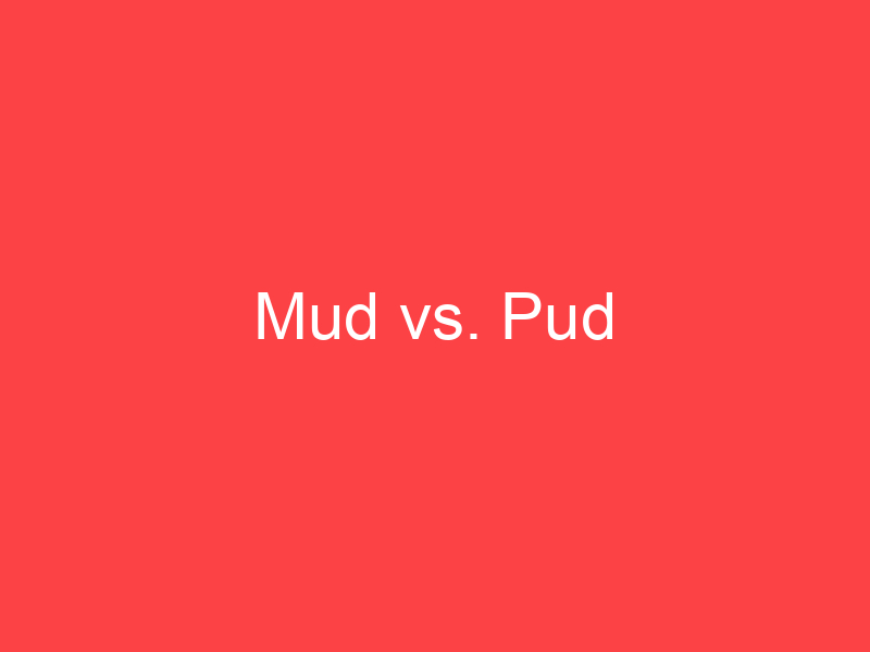 Mud vs. Pud: What's the Difference? - Main Difference