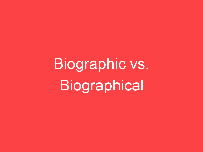 biography vs biographical essay